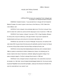 HOUSE JOINT RESOLUTION 895 by Faison a RESOLUTION to Honor