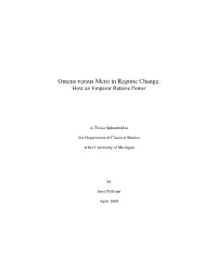 Omens in Regime Change