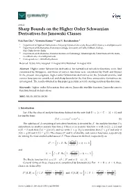Sharp Bounds on the Higher Order Schwarzian Derivatives for Janowski Classes