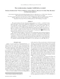The Crystal Structure of Painite Cazrb[Al9o18] Revisited