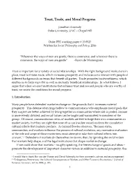 Trust, Trade, and Moral Progress
