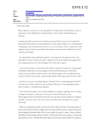 Communication from the Rt. Hon. Adrienne Clarkson