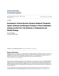 Development of Novel Nicotinic Receptor