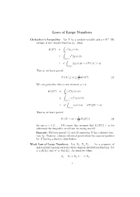 Laws of Large Numbers