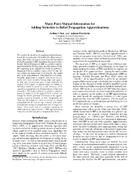 Many-Pairs Mutual Information for Adding Structure to Belief Propagation Approximations