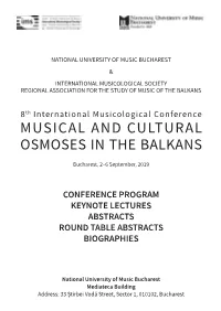 Musical and Cultural Osmoses in the Balkans