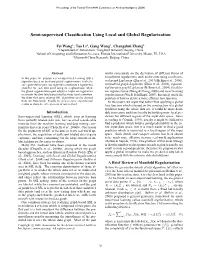 Semi-Supervised Classification Using Local and Global Regularization