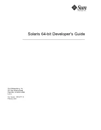 Solaris 64-Bit Developer's Guide