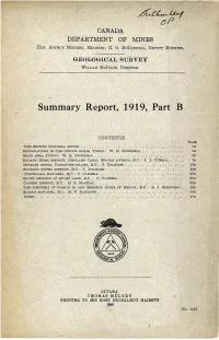 Summary Report, 1919, Part B