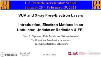 Undulator Radiation & FEL