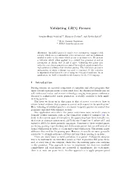 Validating LR(1) Parsers