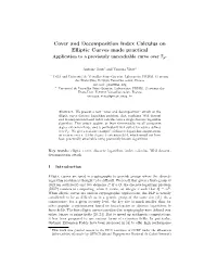 Cover and Decomposition Index Calculus on Elliptic Curves Made Practical