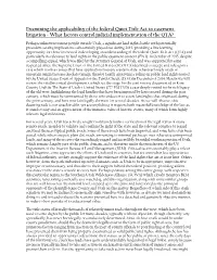 Examining the Applicability of the Federal Quiet Title Act to Easement Litigation - What Factors Control Judicial Implementation of the QTA?