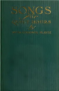 Songs for Quiet Hours