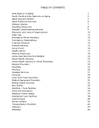 Table of Contents