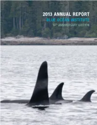 2013 Annual Report Blue Ocean Institute 10Th Anniversary Edition