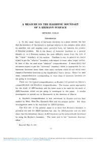 A Measure on the Harmonic Boundary of a Riemann Surface
