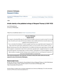 Artistic Identity in the Published Writings of Margaret Thomas (C1840-1929)