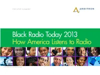 Black Radio Today Executive Summary