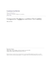 Comparative Negligence and Strict Tort Liability Marcus L