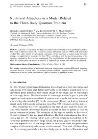 Nontrivial Attractors in a Model Related to the Three-Body Quantum Problem