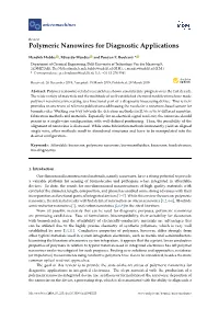 Polymeric Nanowires for Diagnostic Applications