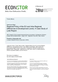 Regional Policy of the EU and Intra-Regional Differences in Development Levels
