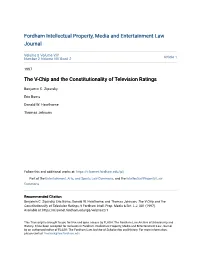 The V-Chip and the Constitutionality of Television Ratings