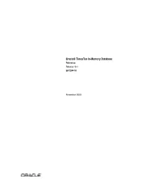 Timesten Database Reference