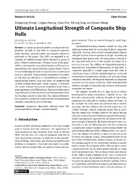 Ultimate Longitudinal Strength of Composite Ship Hulls