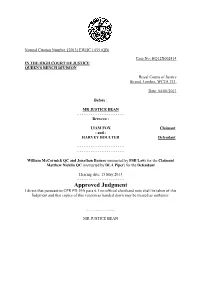 Approved Judgment