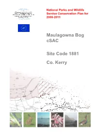 Maulagowna Bog Csac Site Code 1881 Co. Kerry