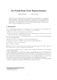 On Primal-Dual Circle Representations