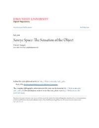 Savoye Space: the Sensation of the Object