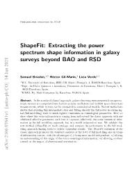 Shapefit: Extracting the Power Spectrum Shape Information in Galaxy Surveys Beyond BAO and RSD