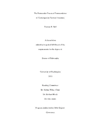 The Postsecular Traces of Transcendence in Contemporary