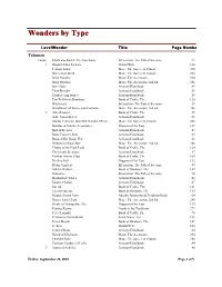 Wonders by Type