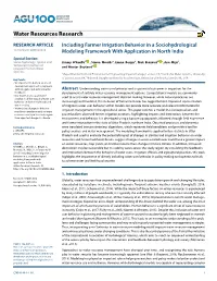 Including Farmer Irrigation Behavior in a Sociohydrological Modeling