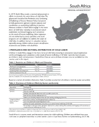 2019 Findings on the Worst Forms of Child Labor: South Africa