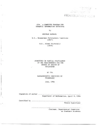 A Computer Program for Semantic Information Retrieval