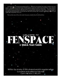 Fenspace Writer's Guide