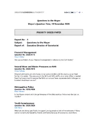 Questions to the Mayor PDF 740 KB