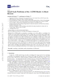 Small Scale Problems of the CDM Model