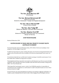 The Hon. Scott Morrison MP the Hon. Michael Mccormack MP the Hon