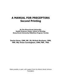 A MANUAL for PRECEPTORS Second Printing