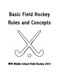 Basic Field Hockey Rules and Concepts