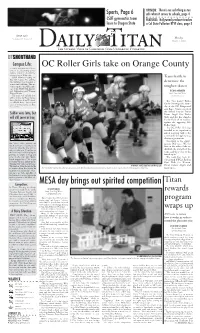 MESA Day Brings out Spirited Competition in Thurs., February 28 Edition, an Error Was Made