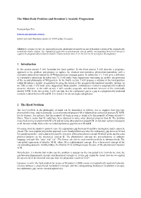 Mind Body Problem and Brandom's Analytic Pragmatism