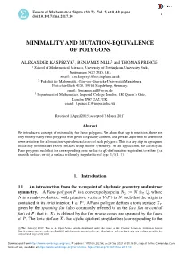 Minimality and Mutation-Equivalence of Polygons