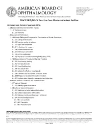 MOC PORT/DOCK Practice Core Modules Content Outline